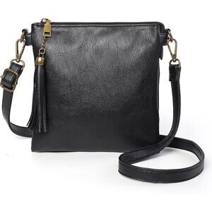 NEW seOSTO Crossbody Bag Size [ ] Vegan Leather Multi Pocket Sling